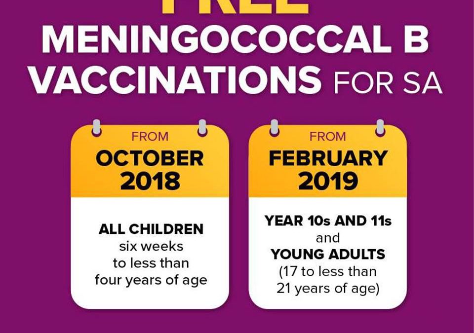 FREE Meningococcal B vaccinations